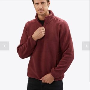Cuts Clothing Polartec® Sherpa ½ Zip | Cabernet Signature-fit for Men